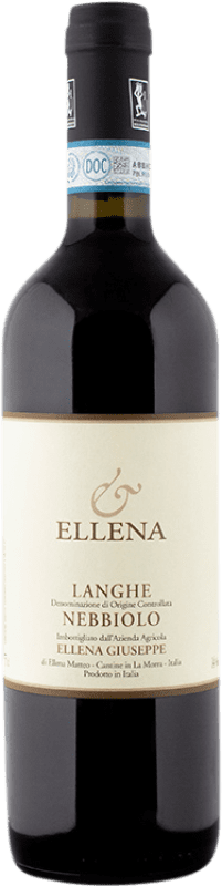 13,95 € Envio grátis | Vinho tinto Ellena Giuseppe D.O.C. Langhe Itália Nebbiolo Garrafa 75 cl