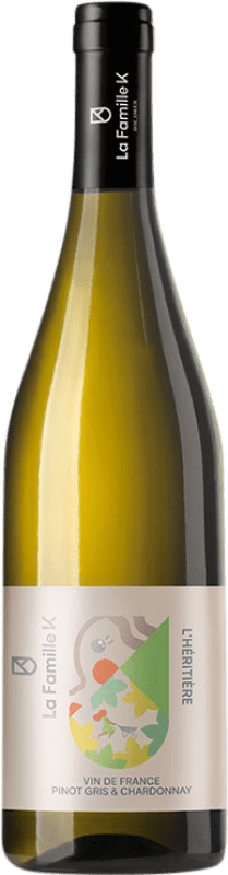 15,95 € Envío gratis | Vino Blanco La Famille K. L'Héritière A.O.C. Francia Francia Chardonnay, Pinot Gris Botella 75 cl