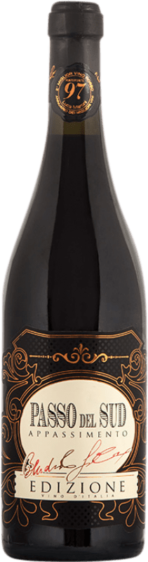 11,95 € Spedizione Gratuita | Vino rosso Masseria Tagaro Passo del Sud Appassimento I.G.T. Puglia Italia Merlot, Primitivo, Nero di Troia Bottiglia 75 cl