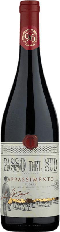 15,95 € Бесплатная доставка | Красное вино Masseria Tagaro Passo del Sud Appassimento I.G.T. Puglia Италия Merlot — Мерло, Primitivo — Примитиво, Nero di Troia 75 cl