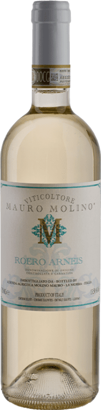 18,95 € Бесплатная доставка | Белое вино Mauro Molino D.O.C.G. Roero Италия Arneis бутылка 75 cl