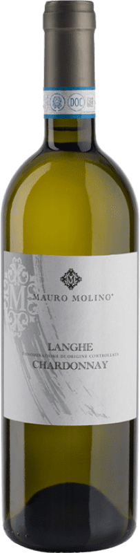 17,95 € Envío gratis | Vino Blanco Mauro Molino D.O.C. Langhe Italia Chardonnay 75 cl