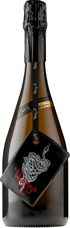 68,95 € Envio grátis | Espumante branco Pago de Tharsys Tharsys X Brut Nature Grande Reserva D.O. Cava Espanha Xarel·lo Garrafa 75 cl