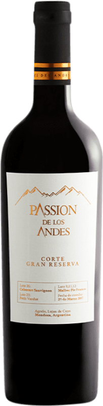 45,95 € 送料無料 | 赤ワイン Passion de los Andes. Corte Tinto 予約 I.G. Mendoza アルゼンチン Cabernet Sauvignon, Malbec, Petit Verdot ボトル 75 cl