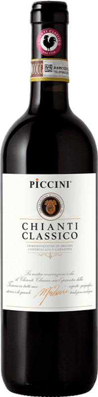 14,95 € Spedizione Gratuita | Vino rosso Piccini D.O.C.G. Chianti Classico Italia Sangiovese Bottiglia 75 cl