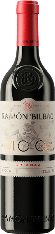 14,95 € Envío gratis | Vino tinto Ramón Bilbao Centenario Crianza D.O.Ca. Rioja España Tempranillo Botella 75 cl