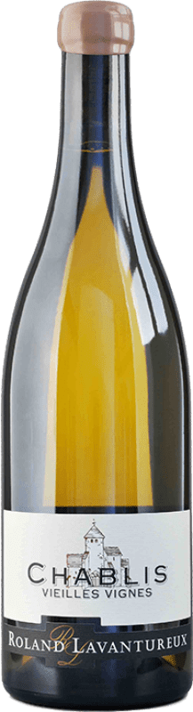 45,95 € Бесплатная доставка | Белое вино Roland Lavantureux VV Vieilles Vignes — Старые лозы A.O.C. Chablis Франция Chardonnay — Шардоне 75 cl