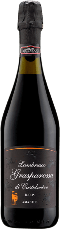 7,95 € Envío gratis | Espumoso blanco Settecani Tradizione Amabile D.O.C. Lambrusco Grasparossa di Castelvetro Italia Lambrusco Grasparossa Botella 75 cl