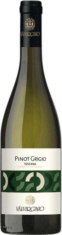 9,95 € Envio grátis | Vinho Branco Valvirginio I.G.T. Toscana Itália Pinot Cinzento 75 cl