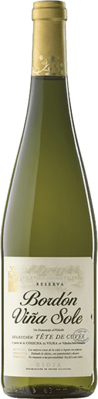 17,95 € Envío gratis | Vino Blanco Bodegas Franco Españolas Bordón Viña Sole Tête Cuvée D.O.Ca. Rioja La Rioja España Botella 75 cl