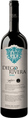 8,95 € Free Shipping | Red wine Diego Rivera Oak D.O. Ribera del Duero Castilla y León Spain Bottle 75 cl