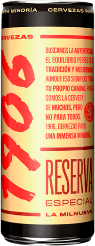 2,95 € Бесплатная доставка | Пиво Estrella Galicia 1906 Галисия Испания Банка 33 cl