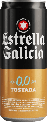 3,95 € Kostenloser Versand | Bier Estrella Galicia Tostada 0,0 Galizien Spanien Alu-Dose 33 cl