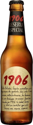 43,95 € Envio grátis | Caixa de 24 unidades Cerveja Estrella Galicia 1906 Galiza Espanha Garrafinha Terço 33 cl