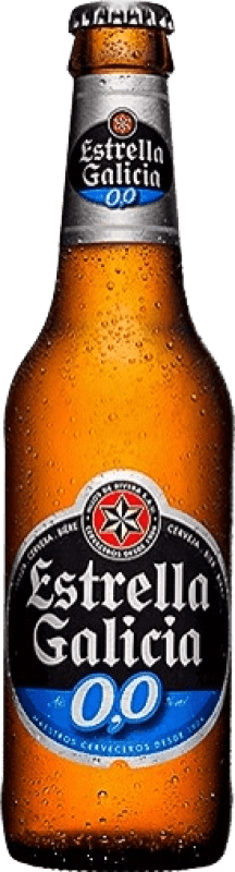 49,95 € Free Shipping | Beer Estrella Galicia 0,0 Galicia Spain Small Bottle 20 cl Alcohol-Free