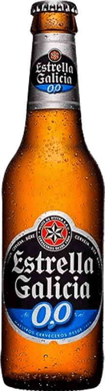 38,95 € 免费送货 | 盒装24个 啤酒 Estrella Galicia 加利西亚 西班牙 小瓶装 20 cl 0.0 零点零 不含酒精