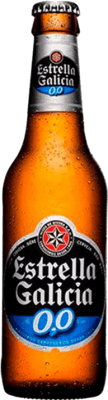 61,95 € Free Shipping | Beer Estrella Galicia 0,0 Galicia Spain One-Third Bottle 33 cl Alcohol-Free