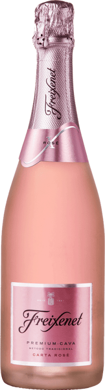 7,95 € Envio grátis | Espumante rosé Freixenet Carta Nevada Rosé Brut D.O. Cava Espanha Garrafa 75 cl