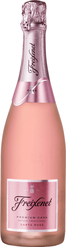 5,95 € 送料無料 | ロゼのスパークリングワイン Freixenet Carta Nevada Brut — ブリュット Rosé — ロゼ D.O. Cava スペイン 75 cl