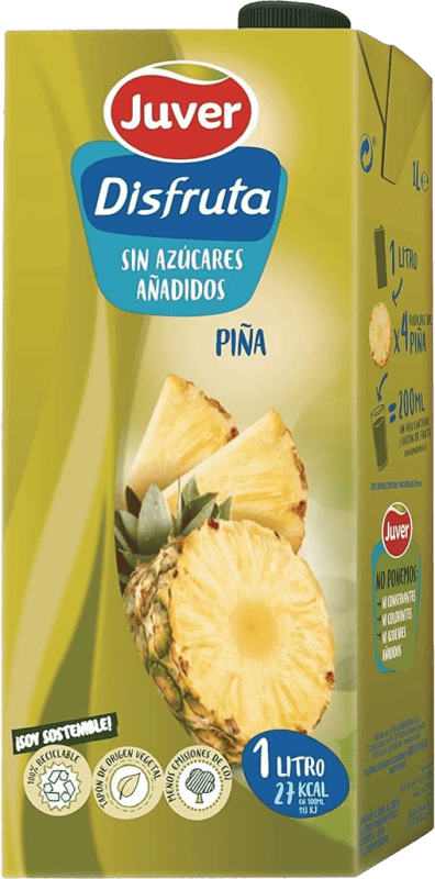 4,95 € Бесплатная доставка | Напитки и миксеры Juver Disfruta Zumo de Piña Tetrabrick Испания бутылка 1 L