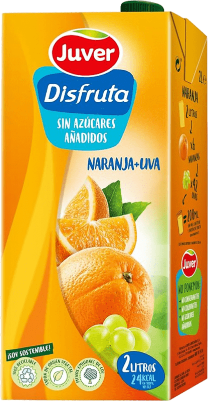 5,95 € Spedizione Gratuita | Bibite e Mixer Juver Disfruta Zumo de Naranja Tetrabrick Spagna Bottiglia 1 L