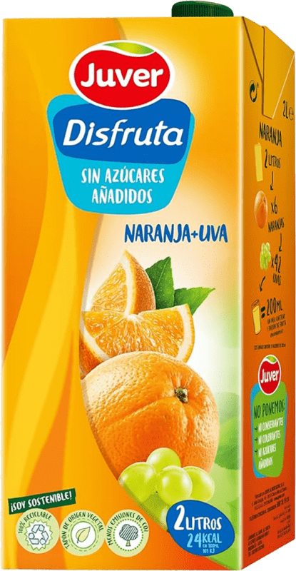 5,95 € Бесплатная доставка | Напитки и миксеры Juver Disfruta Zumo de Naranja Tetrabrick Испания бутылка 1 L