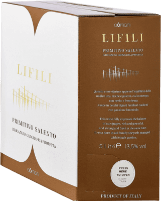 36,95 € Spedizione Gratuita | Vino rosso a6mani Lifili I.G.T. Salento Italia Primitivo, Nebbiolo Bag in Box 5 L