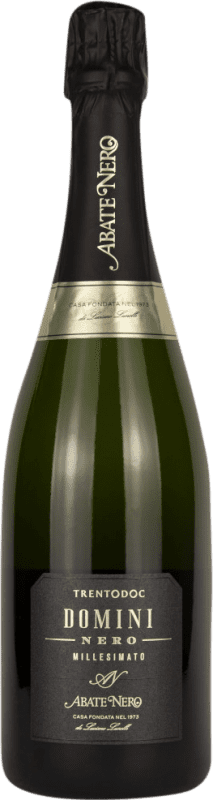 43,95 € Envoi gratuit | Vin Mousseux Blanc Abate Nero Domini Nero Brut D.O.C. Trento Trentin Italie Prosecco Bouteille 75 cl