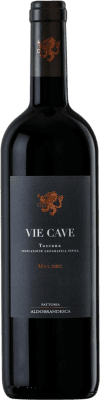 36,95 € Бесплатная доставка | Красное вино Aldobrandesca Vie Cave D.O.C. Maremma Toscana Тоскана Италия Malbec бутылка 75 cl