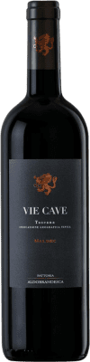 42,95 € Kostenloser Versand | Rotwein Aldobrandesca Vie Cave D.O.C. Maremma Toscana Toskana Italien Malbec Flasche 75 cl