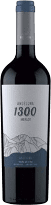 17,95 € 免费送货 | 红酒 Andeluna 1300 I.G. Mendoza 阿根廷 Merlot 瓶子 75 cl