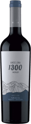 18,95 € Spedizione Gratuita | Vino Rosso Andeluna 1300 I.G. Mendoza Argentina Merlot 75 cl