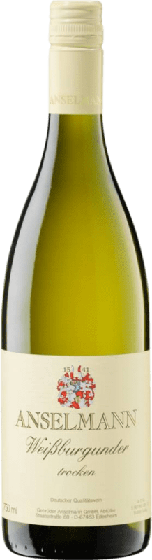 9,95 € Envío gratis | Vino blanco Anselmann Seco Q.b.A. Pfälz Pfälz Alemania Pinot Blanco Botella 75 cl