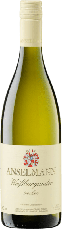 9,95 € Kostenloser Versand | Weißwein Anselmann Trocken Q.b.A. Pfälz Pfälz Deutschland Weißburgunder Flasche 75 cl