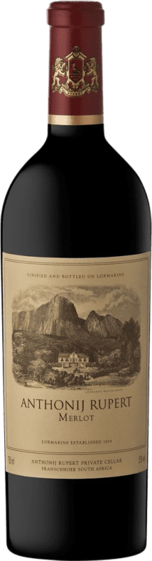 36,95 € Envío gratis | Vino tinto Anthonij Rupert D.O.C. Garda Franschhoek Sudáfrica Merlot Botella 75 cl