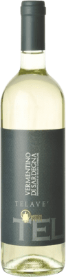 13,95 € Бесплатная доставка | Белое вино Antichi Poderi di Jerzu Telave D.O.C. Vermentino di Sardegna Cerdeña Италия Vermentino бутылка 75 cl