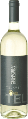 13,95 € Kostenloser Versand | Weißwein Antichi Poderi di Jerzu Telave D.O.C. Vermentino di Sardegna Cerdeña Italien Vermentino Flasche 75 cl