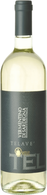 13,95 € Envio grátis | Vinho branco Antichi Poderi di Jerzu Telave D.O.C. Vermentino di Sardegna Cerdeña Itália Vermentino Garrafa 75 cl