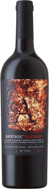 15,95 € Envio grátis | Vinho tinto Apothic Inferno I.G. California California Estados Unidos Merlot, Syrah, Cabernet Sauvignon, Petit Verdot, Nebbiolo, Petite Syrah Garrafa 75 cl