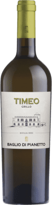 19,95 € 免费送货 | 白酒 Baglio di Pianetto Timeo D.O.C. Sicilia 西西里岛 意大利 Grillo 瓶子 75 cl