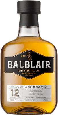 Whisky Single Malt Balblair 12 Ans 70 cl