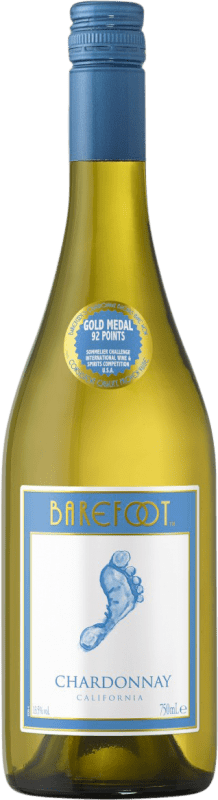 8,95 € 送料無料 | 白ワイン Barefoot D.O. La Mancha カスティーリャ・ラ・マンチャ スペイン Chardonnay ボトル 75 cl