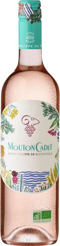 14,95 € 免费送货 | 玫瑰酒 Philippe de Rothschild Mouton Cadet Rosé A.O.C. Bordeaux 波尔多 法国 瓶子 75 cl