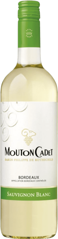 15,95 € Spedizione Gratuita | Vino Bianco Philippe de Rothschild Mouton Cadet A.O.C. Bordeaux bordò Francia Sauvignon Bottiglia 75 cl