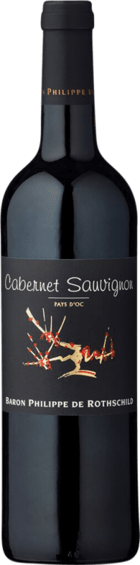 12,95 € Kostenloser Versand | Rotwein Philippe de Rothschild Les Cépages I.G.P. Vin de Pays d'Oc Bordeaux Frankreich Cabernet Sauvignon Flasche 75 cl