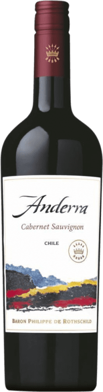 12,95 € Free Shipping | Red wine Philippe de Rothschild Anderra I.G. Valle Central Central Valley Chile Cabernet Sauvignon Bottle 75 cl