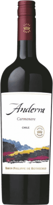 9,95 € Envio grátis | Vinho tinto Philippe de Rothschild Anderra I.G. Valle Central Vale Central Chile Carmenère Garrafa 75 cl