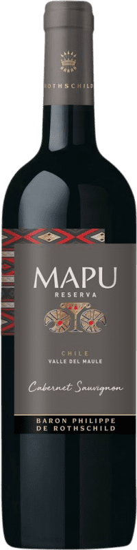 9,95 € Бесплатная доставка | Красное вино Philippe de Rothschild Mapu Резерв I.G. Valle del Maipo Santiago de Chile Чили Cabernet Sauvignon бутылка 75 cl