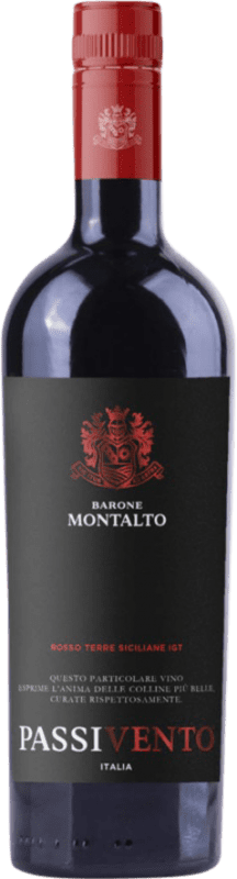 13,95 € Free Shipping | Red wine Barone Montalto Collezione Famiglia Passivento Rosso I.G.T. Terre Siciliane Sicily Italy Nero d'Avola Bottle 75 cl