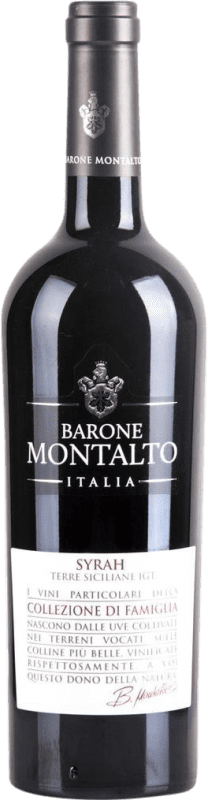 13,95 € Free Shipping | Red wine Barone Montalto Collezione Famiglia I.G.T. Terre Siciliane Sicily Italy Syrah Bottle 75 cl